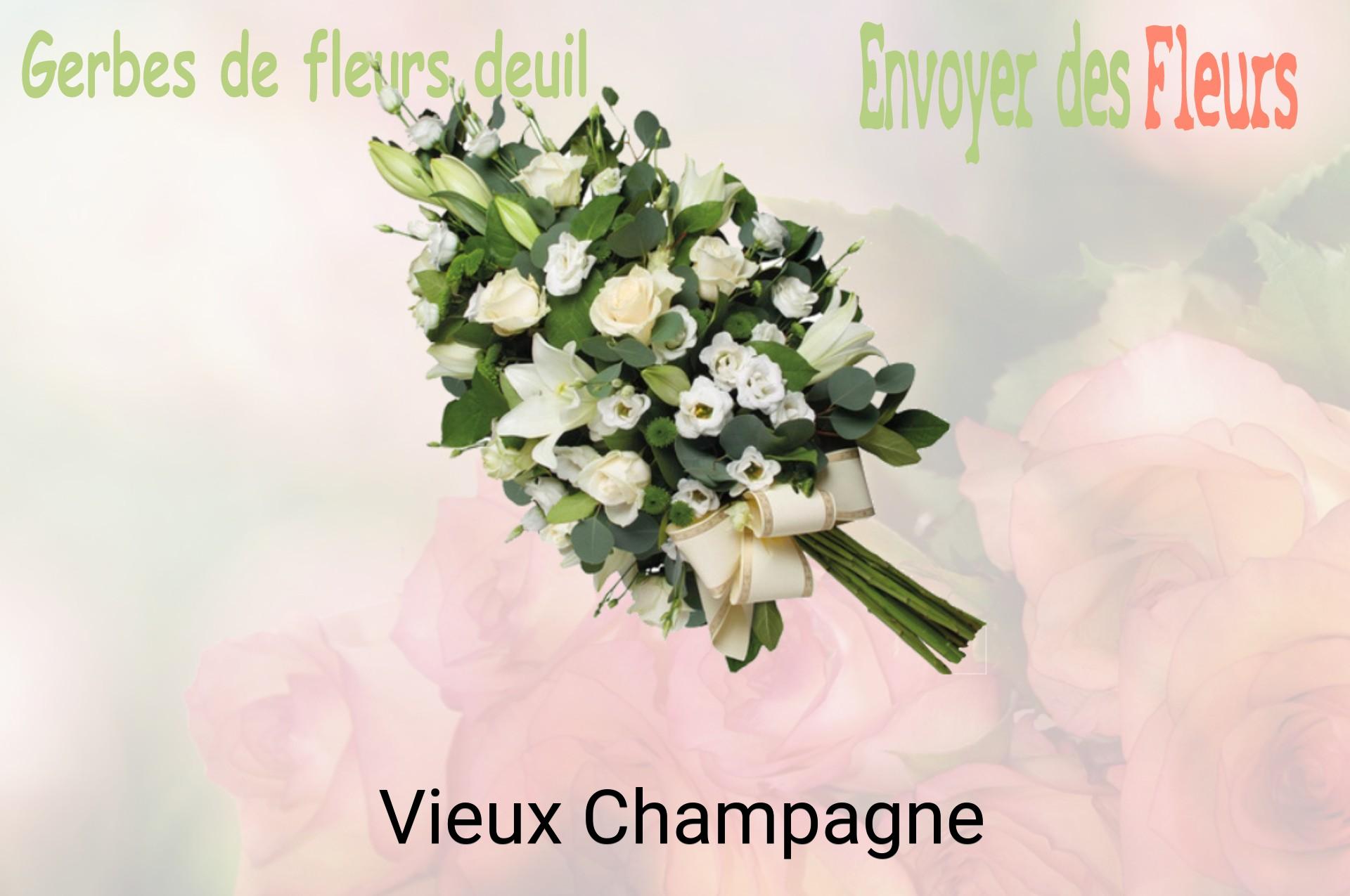Gerbe de fleurs de deuil livrée à Vieux-Champagne